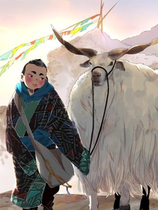 雪山·草地·传说少年登巴的故事_banner