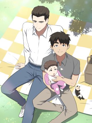 两个爸爸一个娃漫画_banner