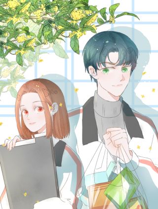 桂花树下的美女图片_banner